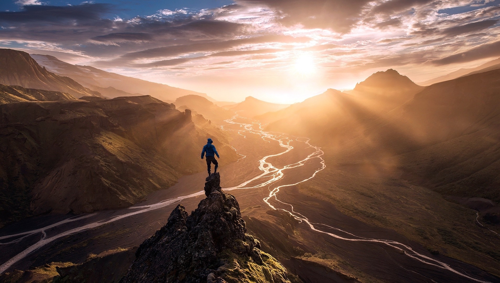 Landscape max rive mountains river nature people Custom Gaming Mat Desk