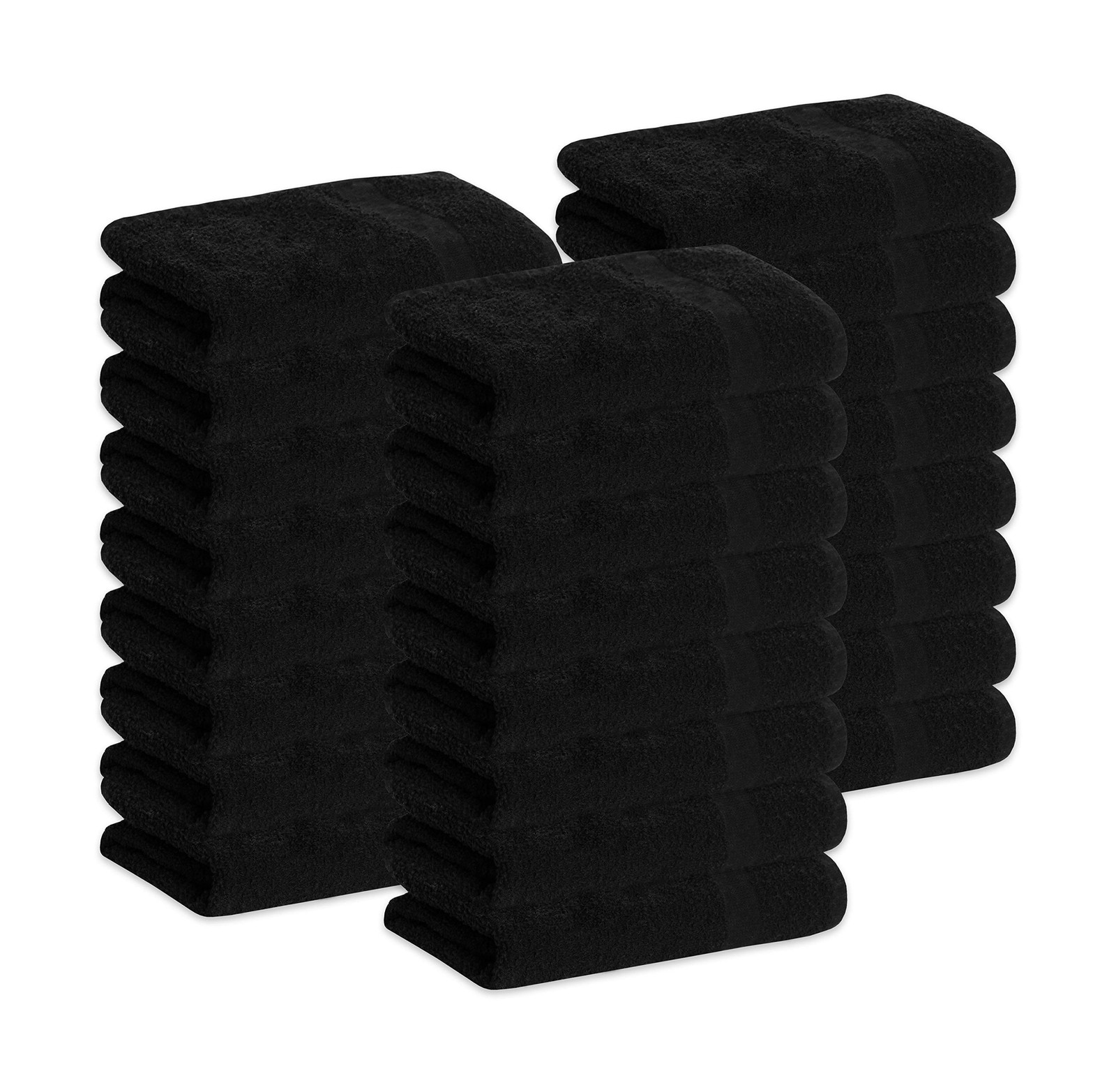 GREEN LIFESTYLE Black Microfiber Bleach Safe Towel Bulk Sets, Premi... Fast Ship