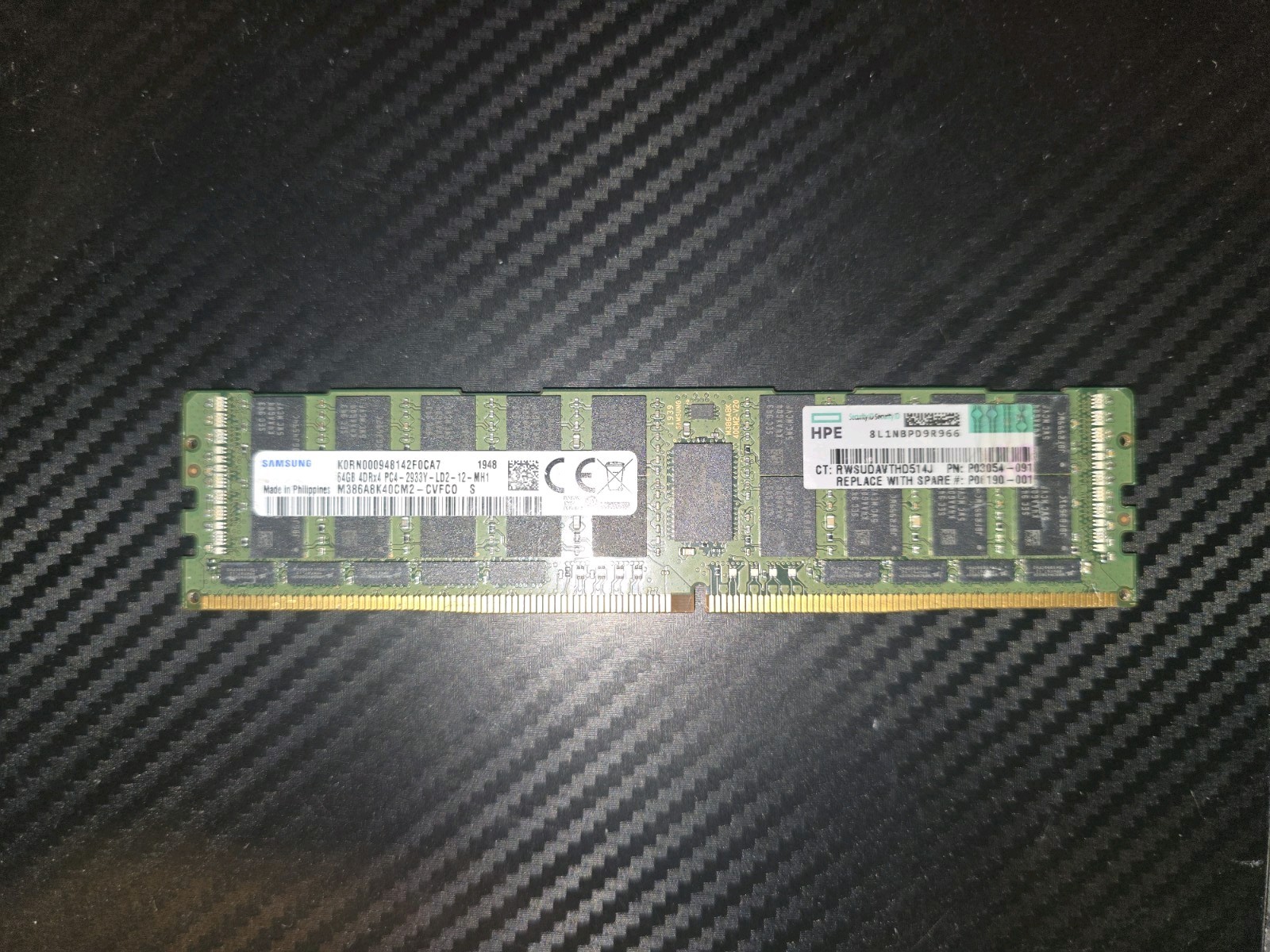 Samsung 64GB PC4-2933Y-L 4DRx4 DDR4 ECC LRDIMM Server Memory M386A8K40CM2-CVFCO