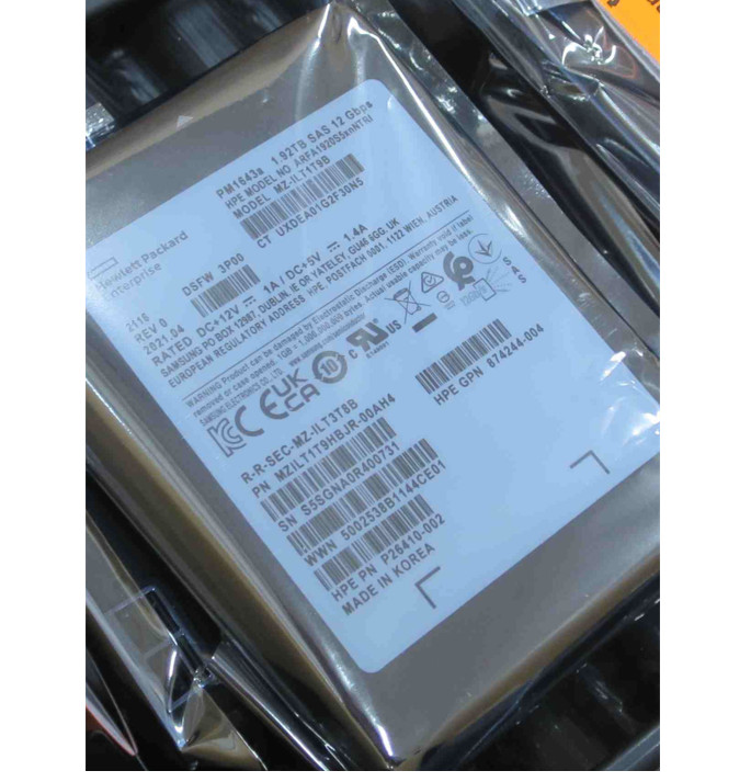 SAMSUNG PM1643a 1.92TB HPE SAS SSD 12G/s  MZ-ILT1T9B ARFA1920S5xnNTRI MZILT1T9HB