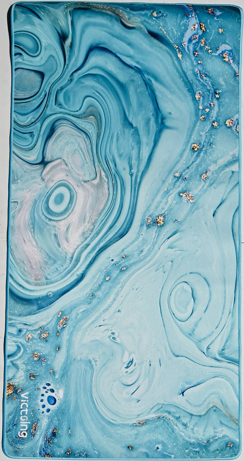 VicTsing Large Desk Pad Mouse Pad 31x15.3/4 Blue Gold Marble Pattern