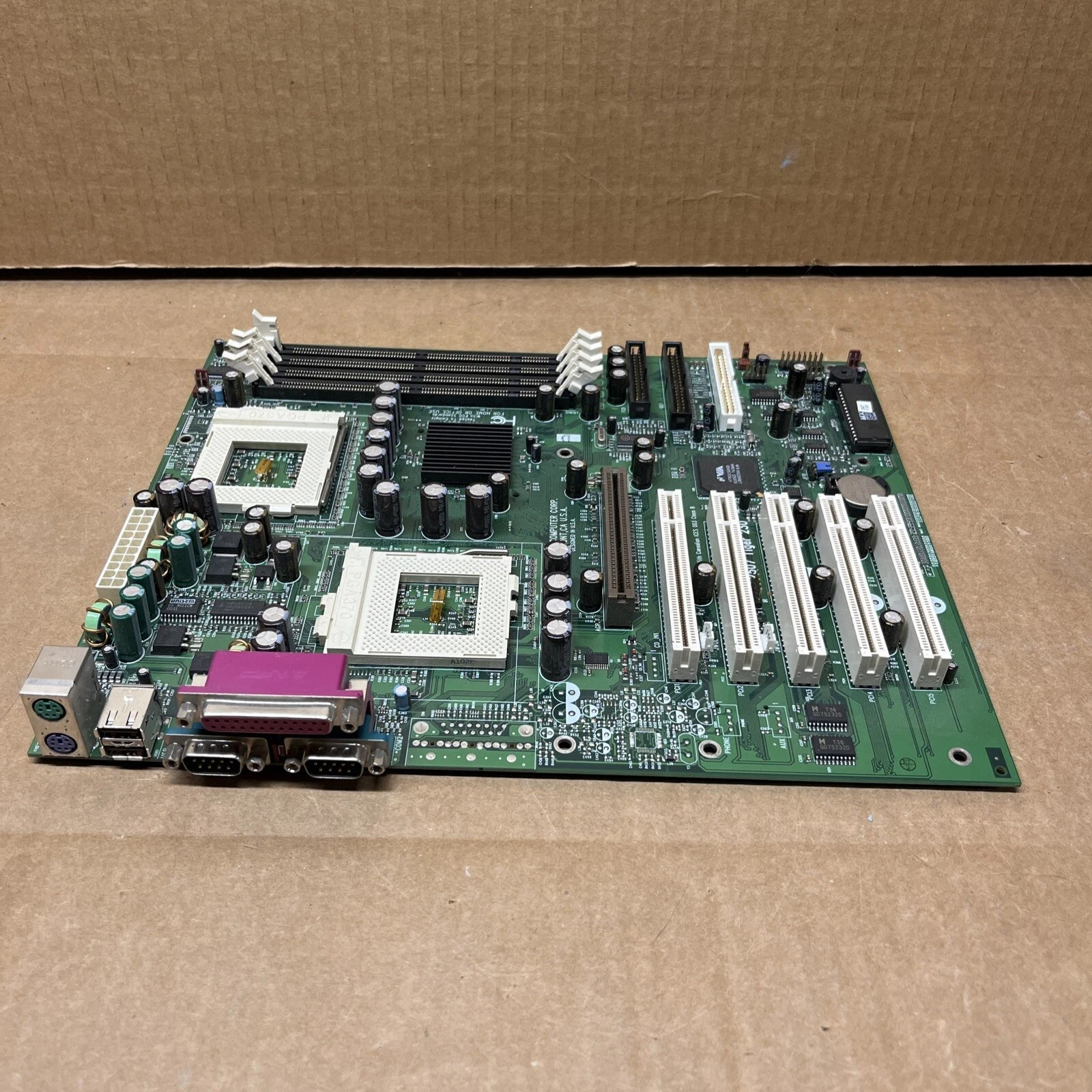 Tiger 230 Tyan motherboard Dual Socket 370 S2507 Tested Working