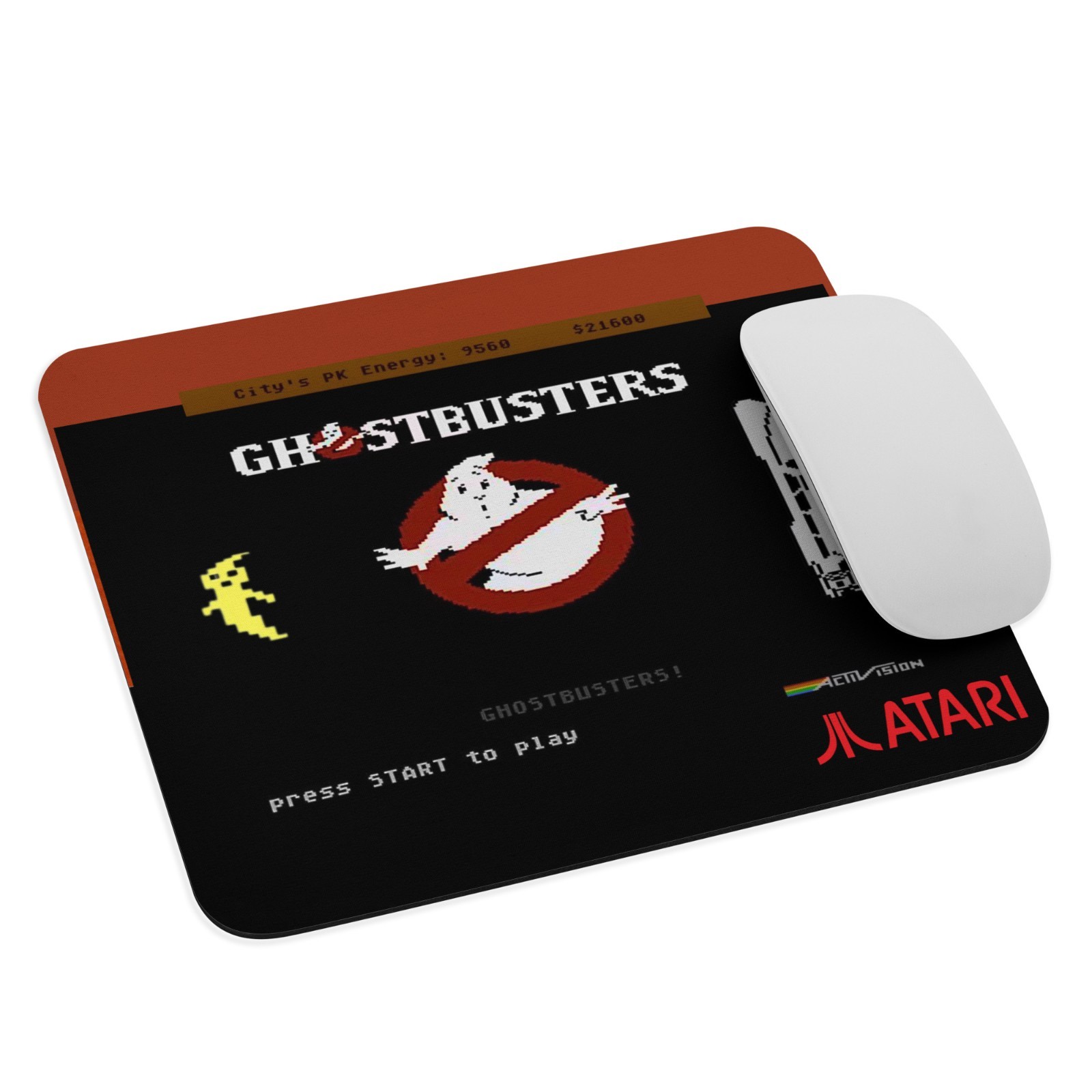 ATARI 800XL / 65XE - GHOSTBUSTERS  - Mouse Pad NEW 9.5" x 7.75" Non Slip