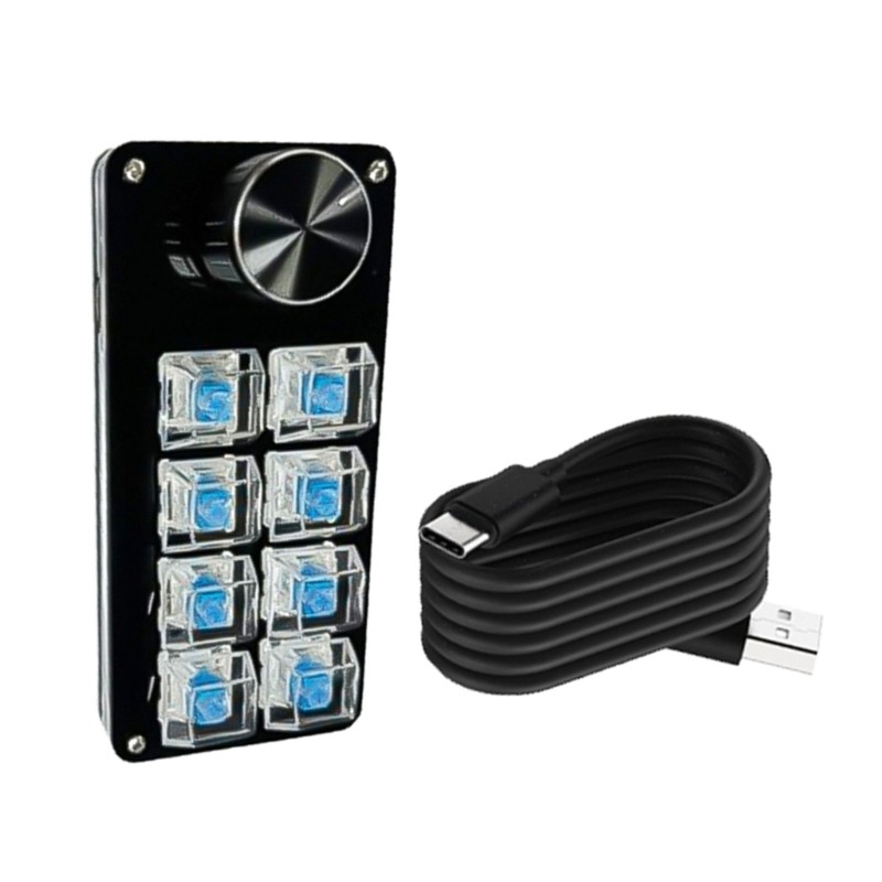 Programmable Macro Keypad 3/4/6/8key Adjustable Knob for Efficient Workflows