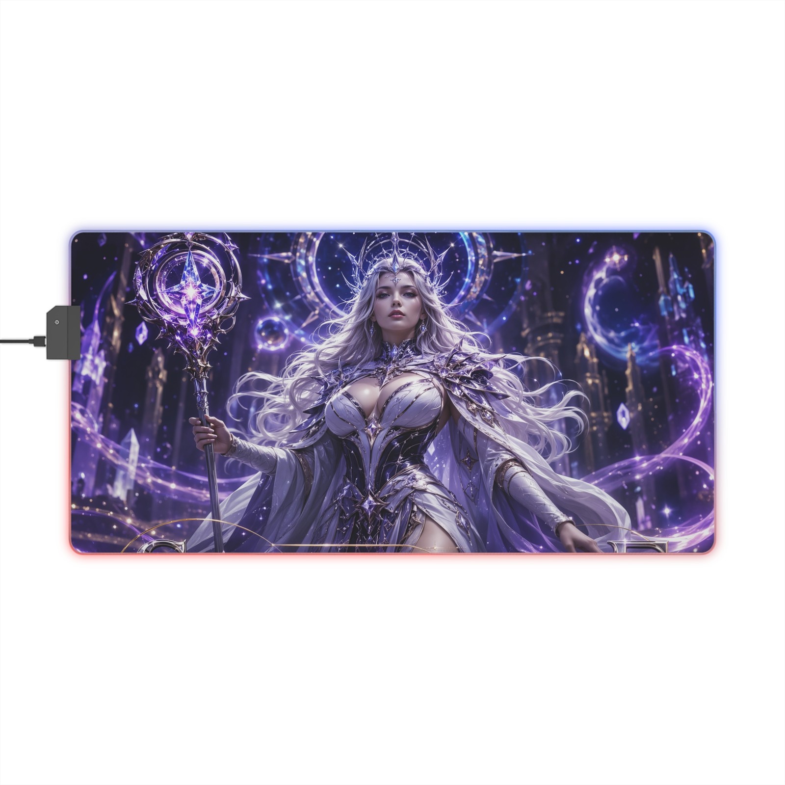 Gaming Mouse Mat Saturnyne RGB LED Desk Pad Keyboard Mat Gamer Accessories