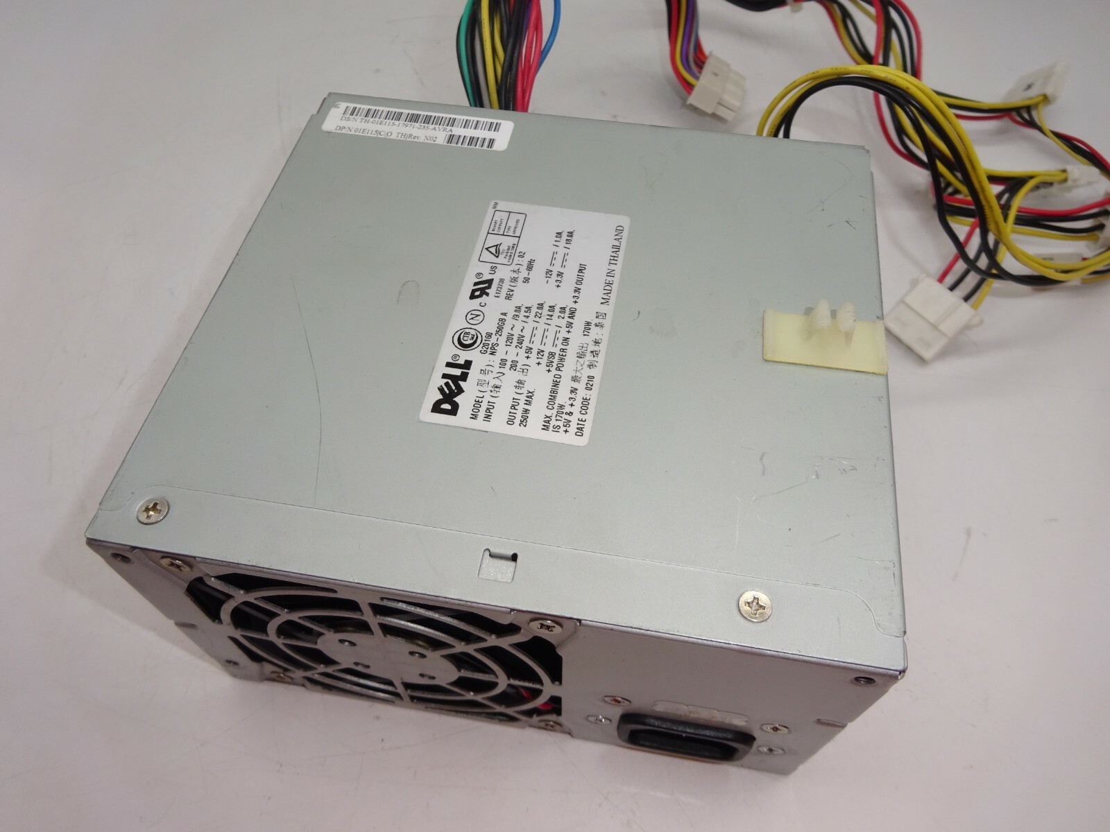 Dell NPS-250GB A DP/N: 01E115 20Pin Power Supply 250W #NT2421