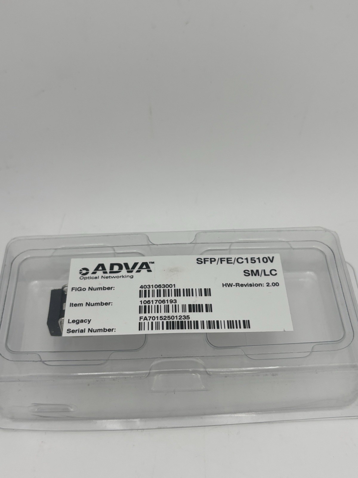 ADVA 1061706193-2.00 SFP/FE/C1510V/SM/LC TRANSCEIVER