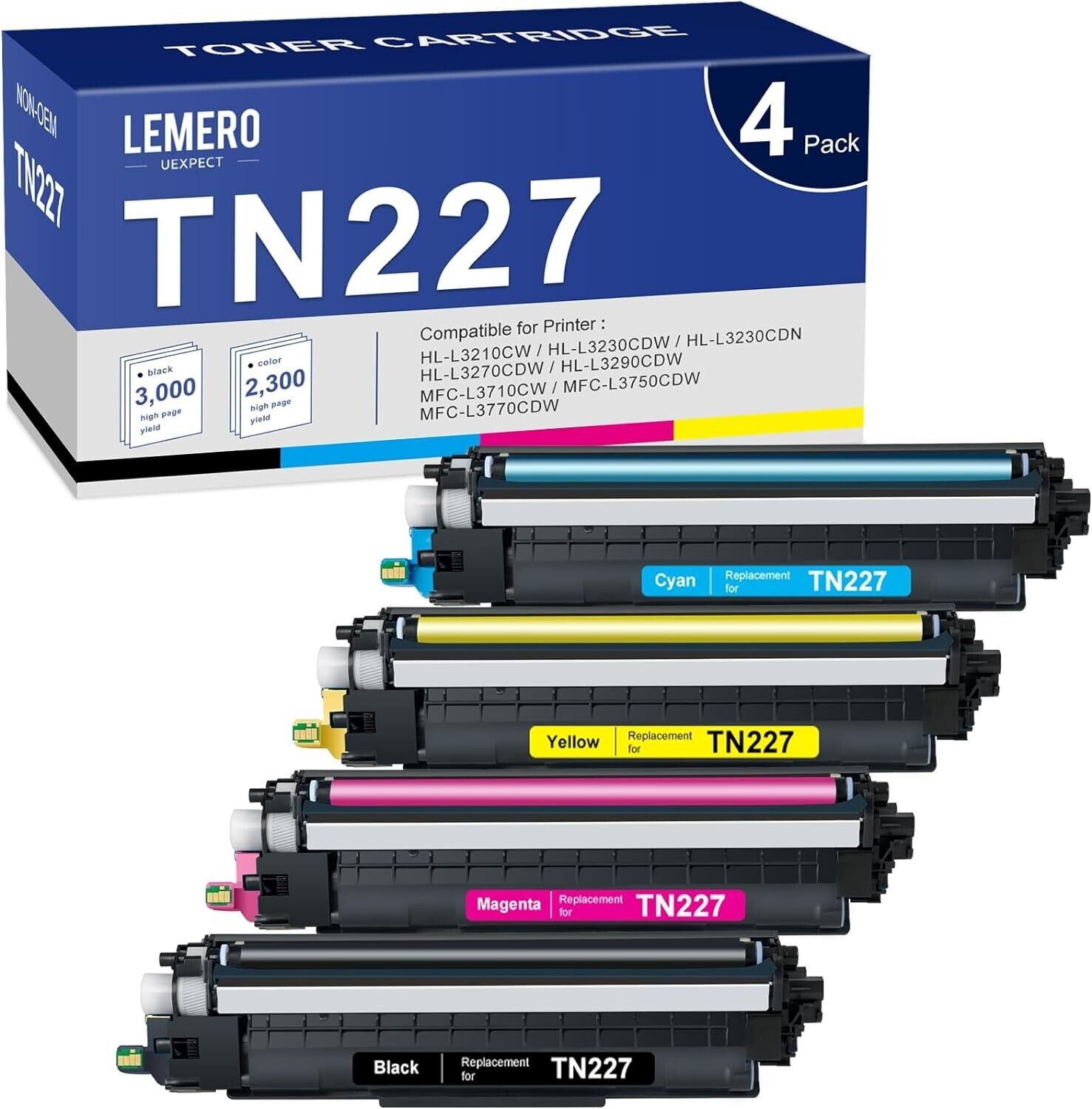 LEMERO UEXPECT TN227 Toner Cartridge, Open Boxe