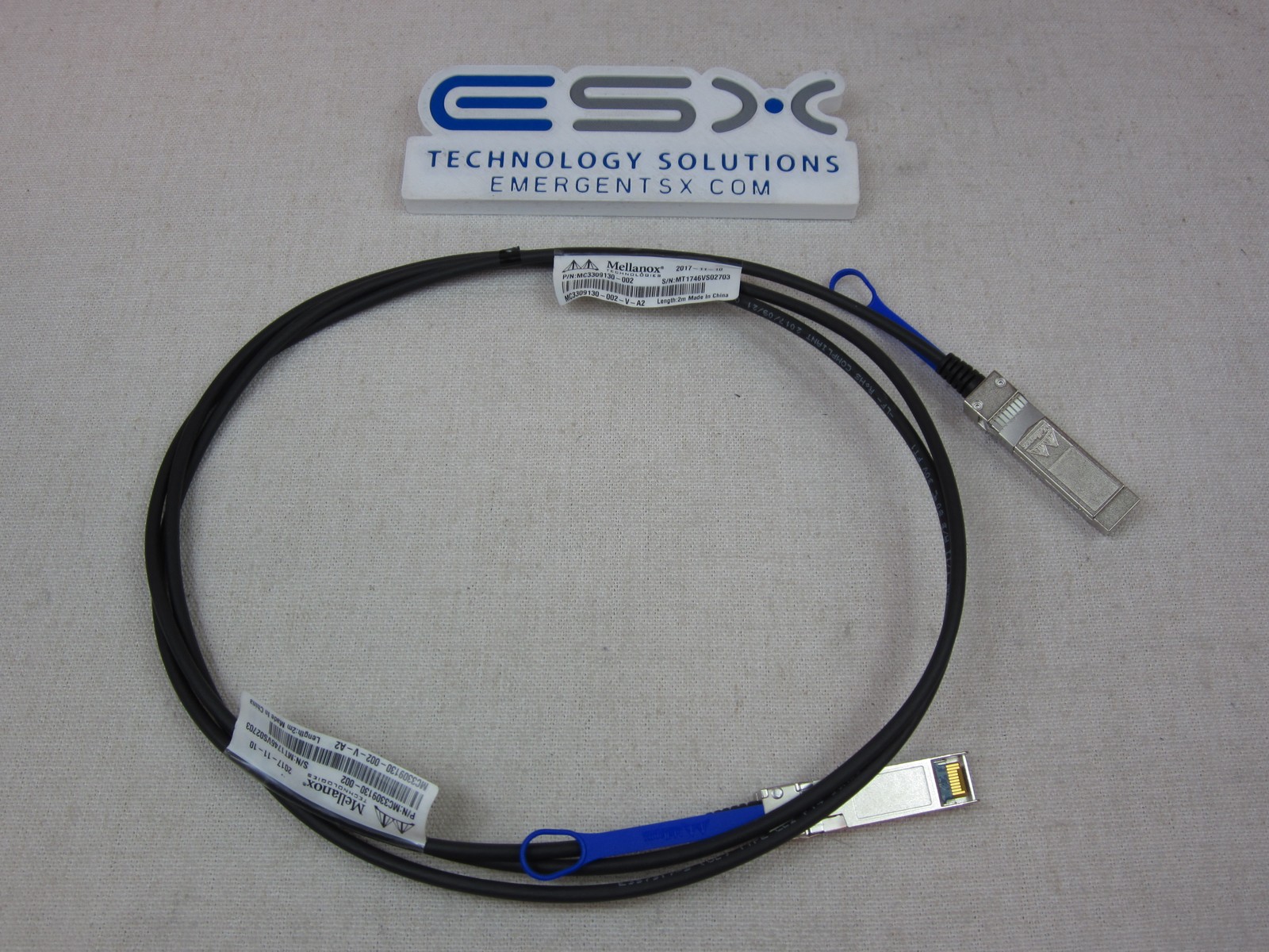 Mellanox MC3309130-002 10G SFP+ to SFP+ 2M DAC Cable