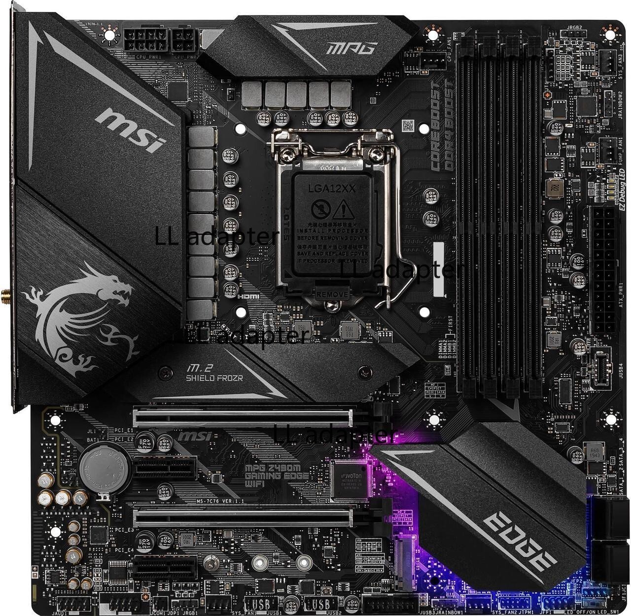 MSI MPG Z490M GAMING EDGE WIFI LGA 1200 Intel Z490 Micro ATX Intel Motherboard