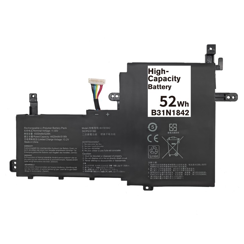 B31N1842 11.55V 52Wh/4500mAh Laptop Battery for ASUS S5500F V5050E S531FA X531FA