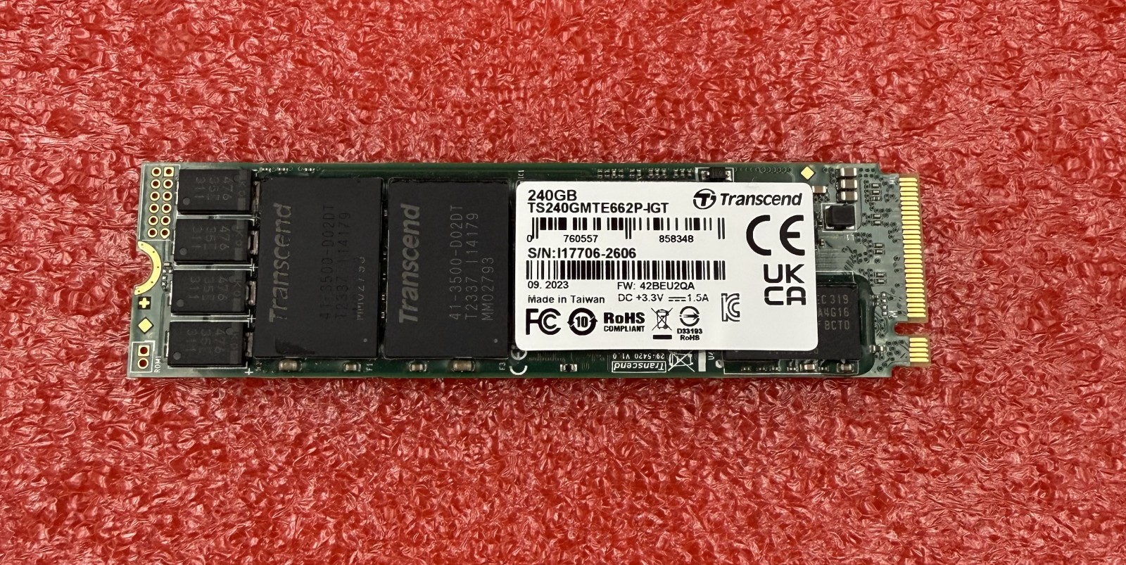 240 GB Transcend TS240GMTE662P M.2  NVMe Hard Drive 80MM Solid State Drive