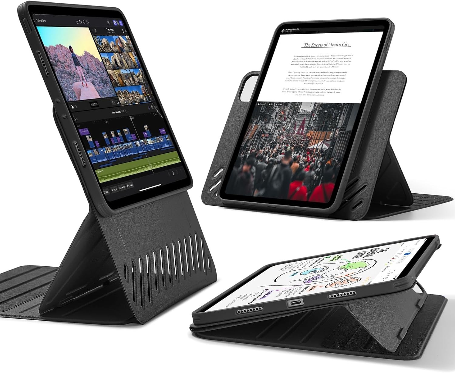ESR Magnetic Case for iPad Pro 11" (M5-M4) – Stand Cover, Black