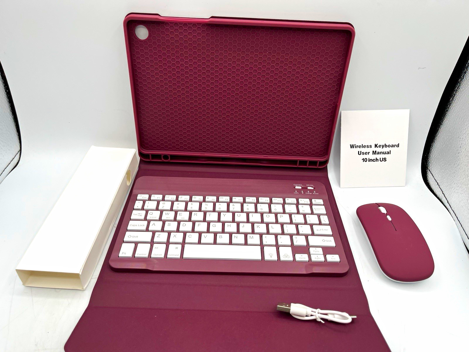 Harvopu for galaxy tab A11 Plus/A9 Plus Case With Keyboard-Wireless Mouse AB21