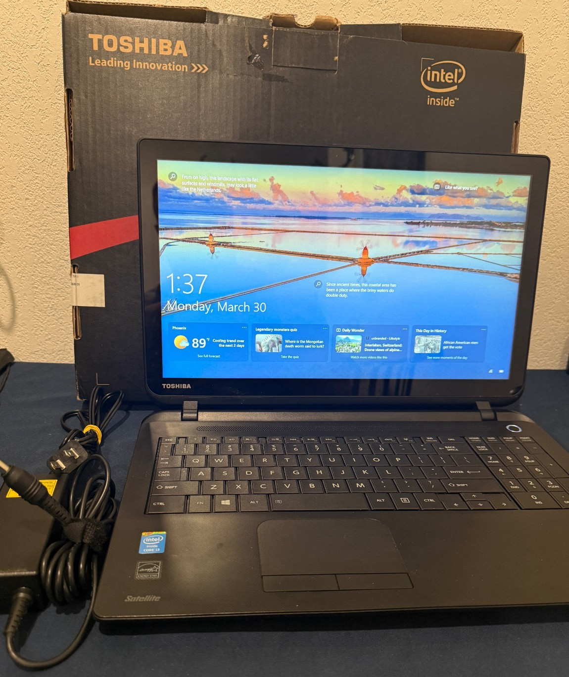 Toshiba Satellite C55t 15.6" Intel Core i3-4005U @1.70GHz 8GB RAM 750GB HDD