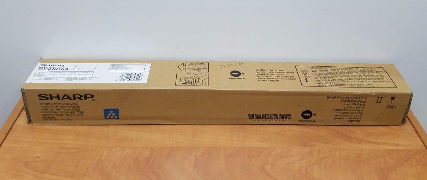 New  Genuine Sharp MX-2300N MX-2700N MX-3500N Cyan Toner MX-27NTCA 
