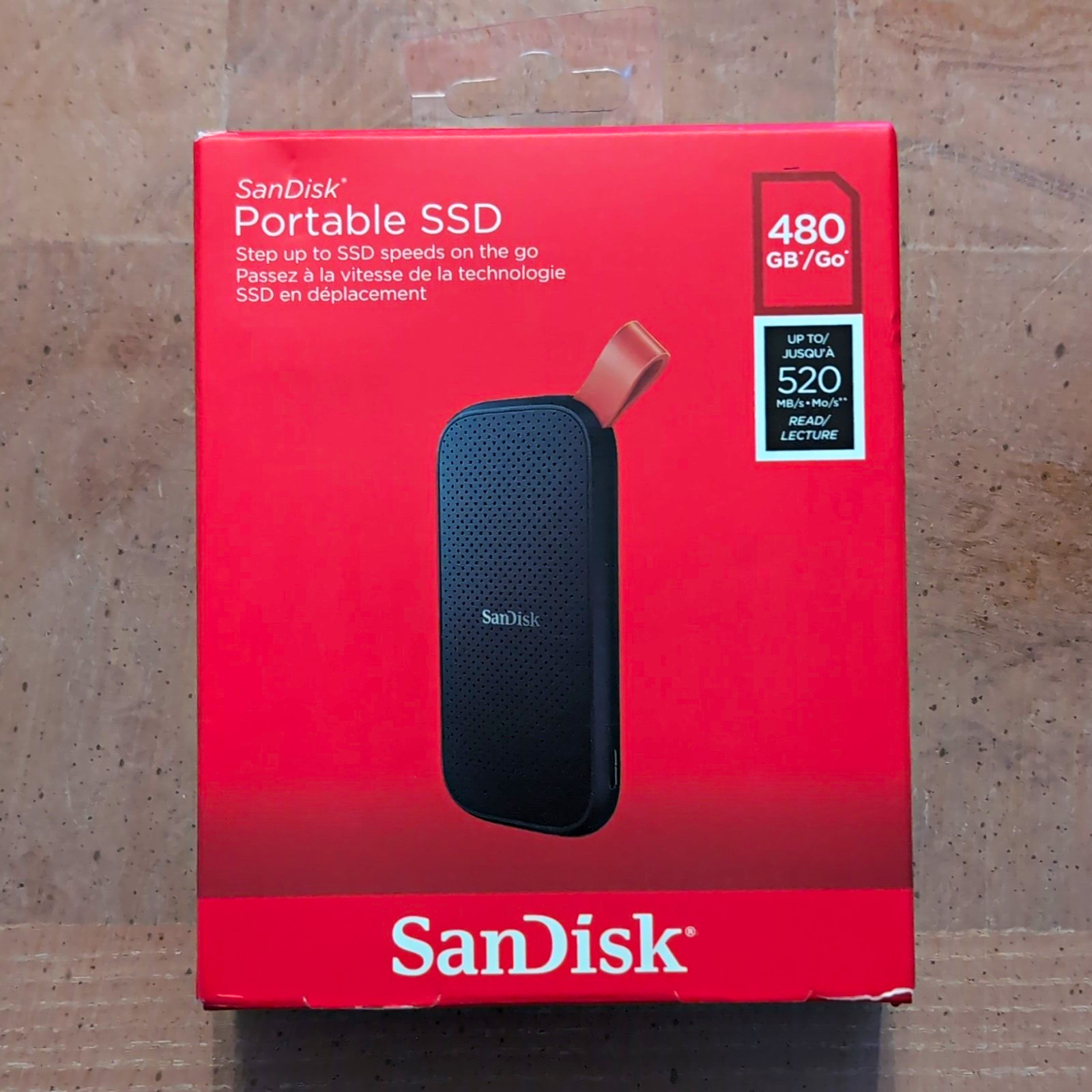SanDisk 480GB Portable SSD External Drive 520MB/s SDSSDE30-480G NEW SEALED
