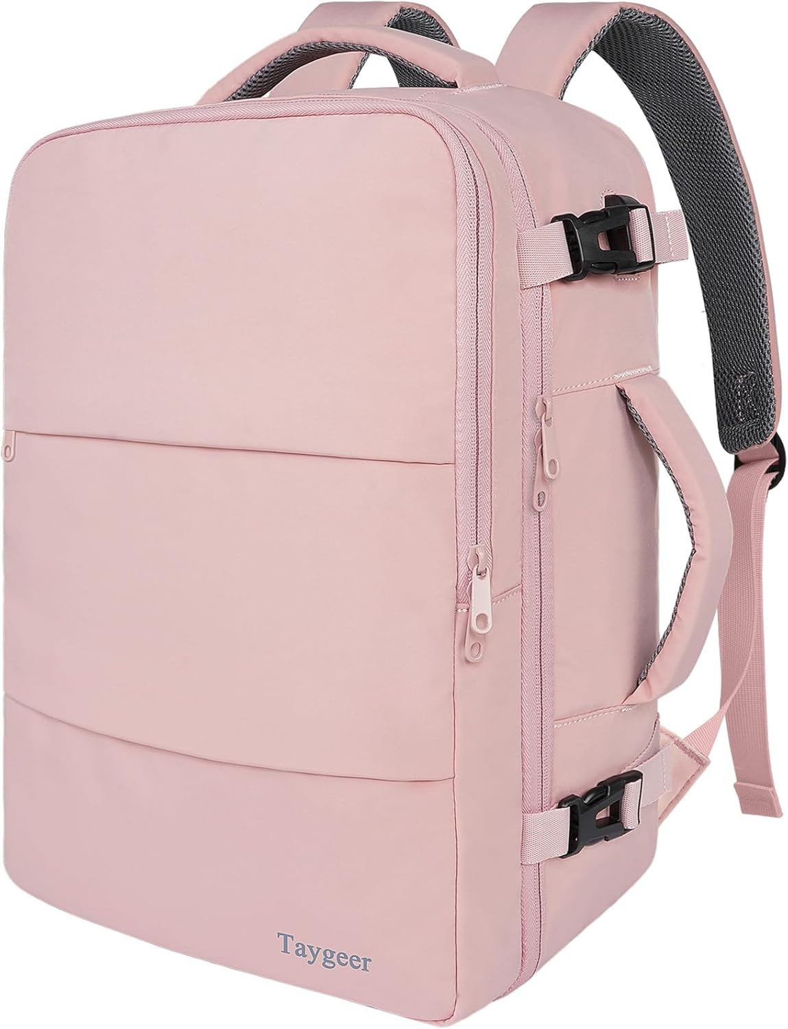 NEW Taygeer Travel Backpack Carry On USB Charge Port Shoe Pouch TSA Laptop Pink