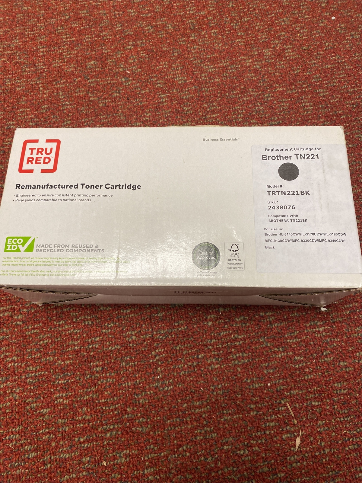 TRU RED Staples Standard Yield Toner Cartridge Brother Trtn221BK