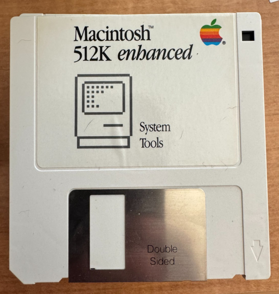 1986 Apple Macintosh 5K12 Enhanced System Tools 3.5 Floppy Disk Vintage