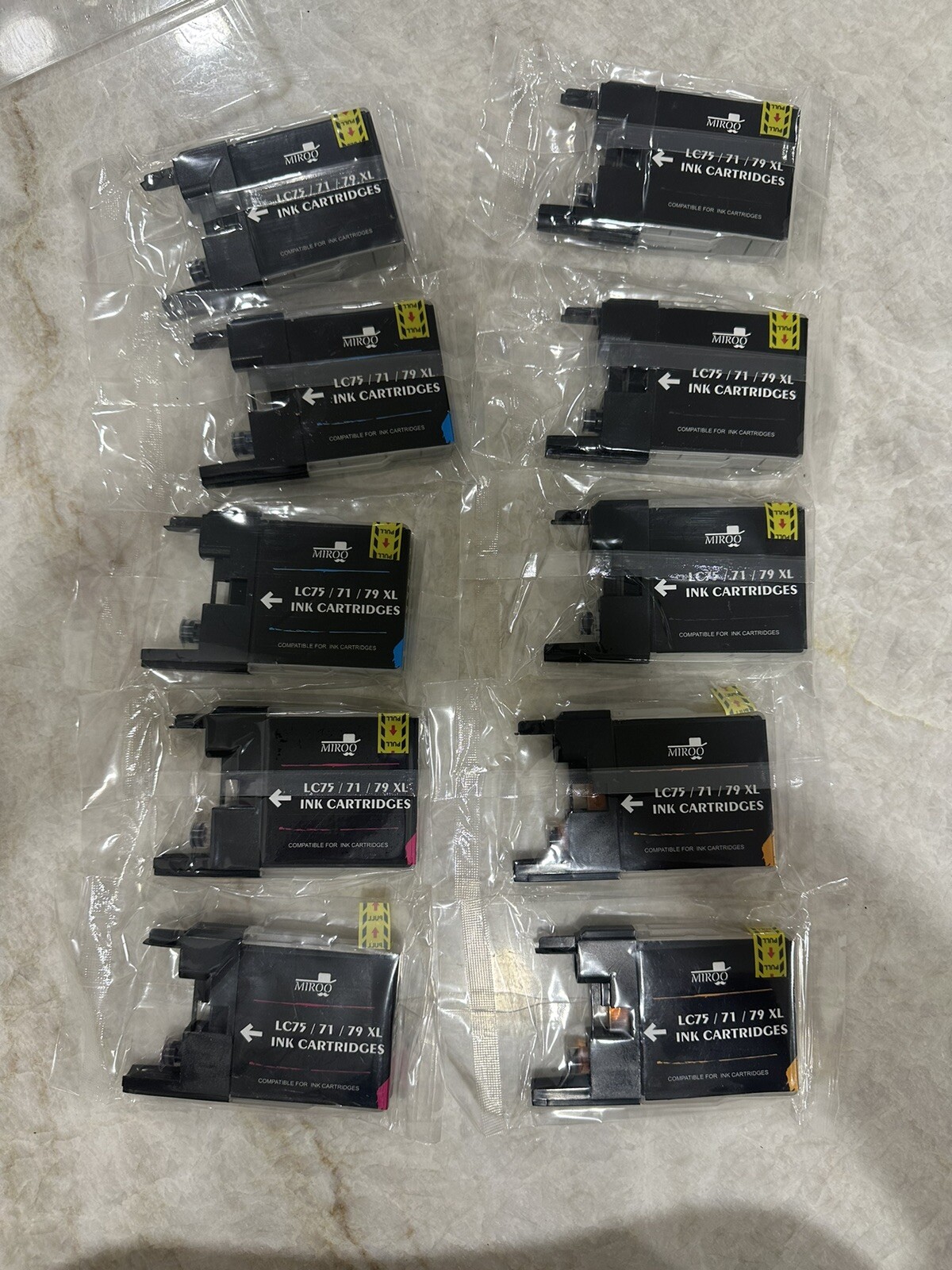 MIROO 10 Pack Compatible Ink Cartridge Replacement for Brother LC75 LC71 LC79 XL