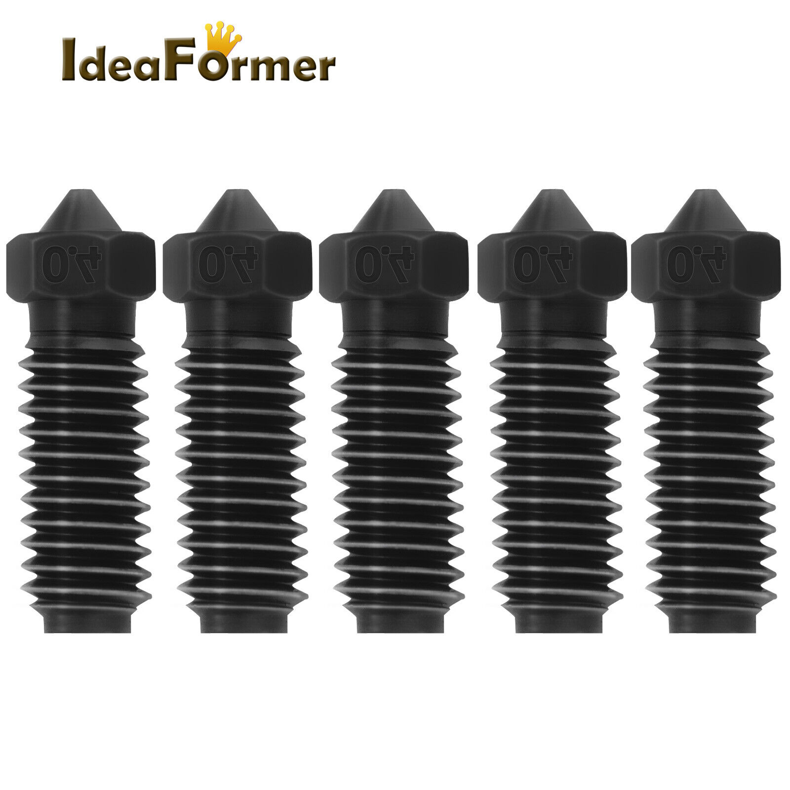 For Anycubic Kobra 3 Printer High Flow Hardened Steel Nozzle 0.4/0.6/0.8mm 5pcs