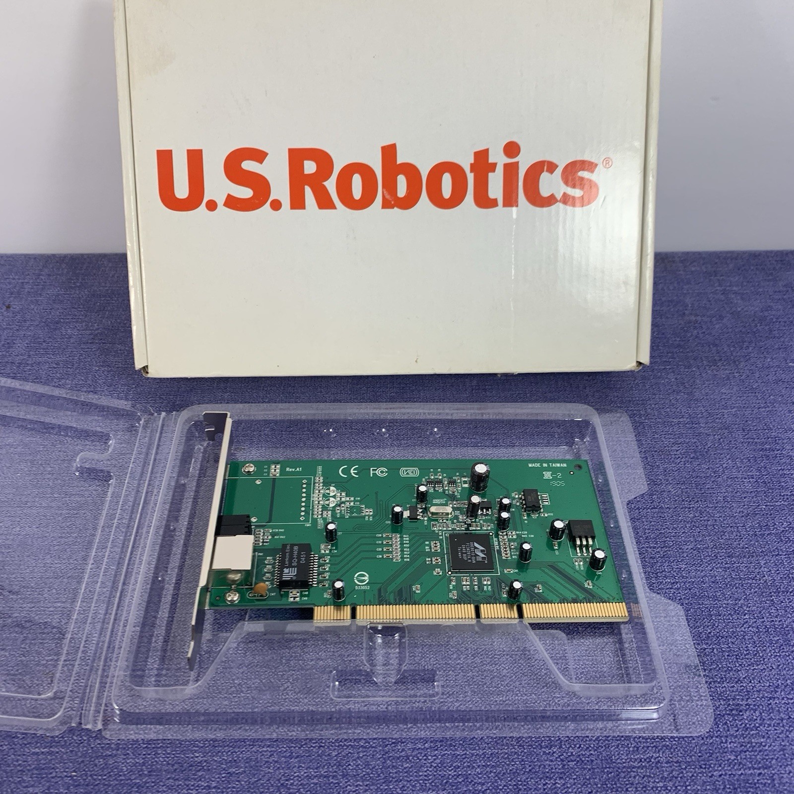 Vintage US Robotics USR7904 SOHO-GA2100T PCI Ethernet Network Card RJ45 Adapter