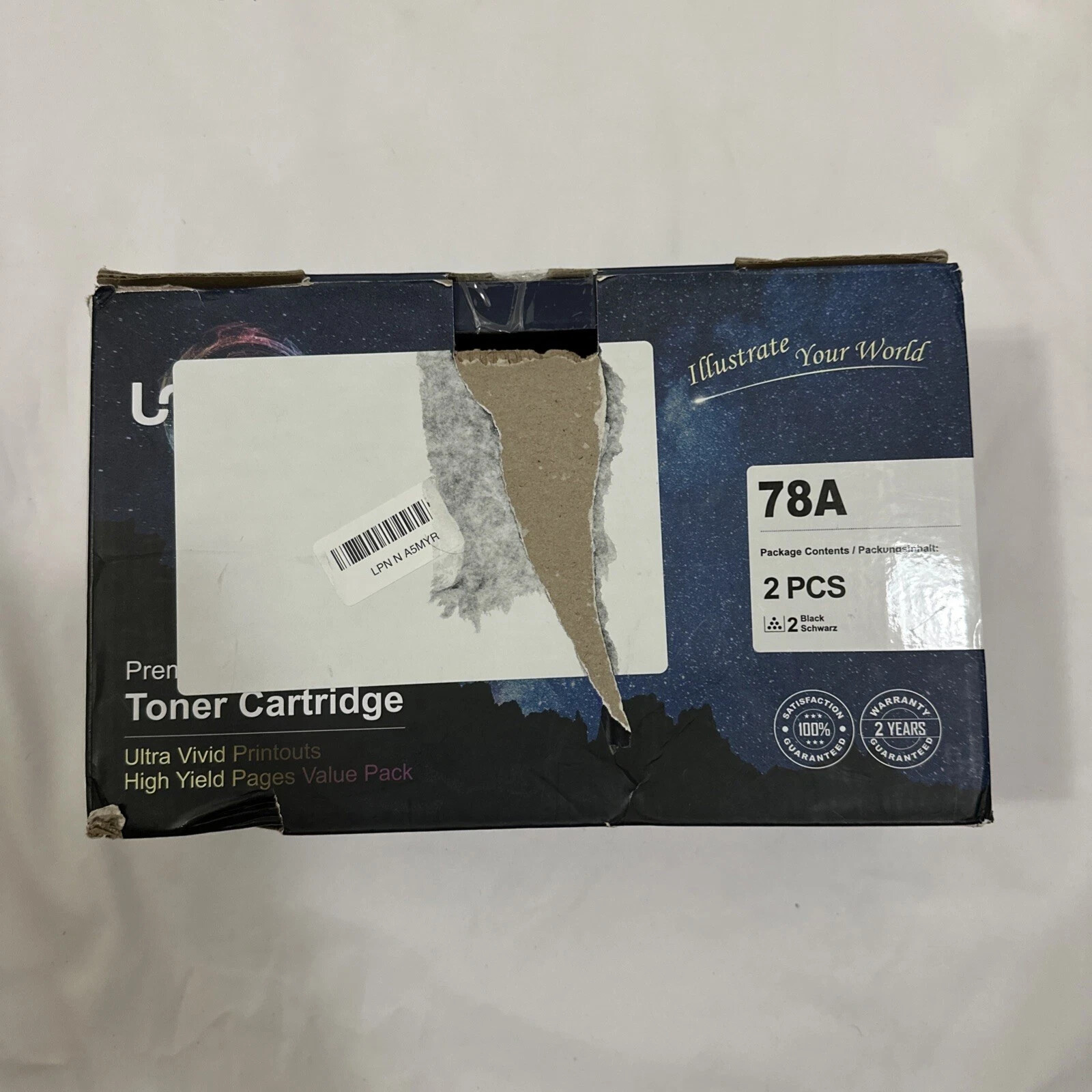 Uniwork 78A Black Toner Cartridge 2-Pack One New