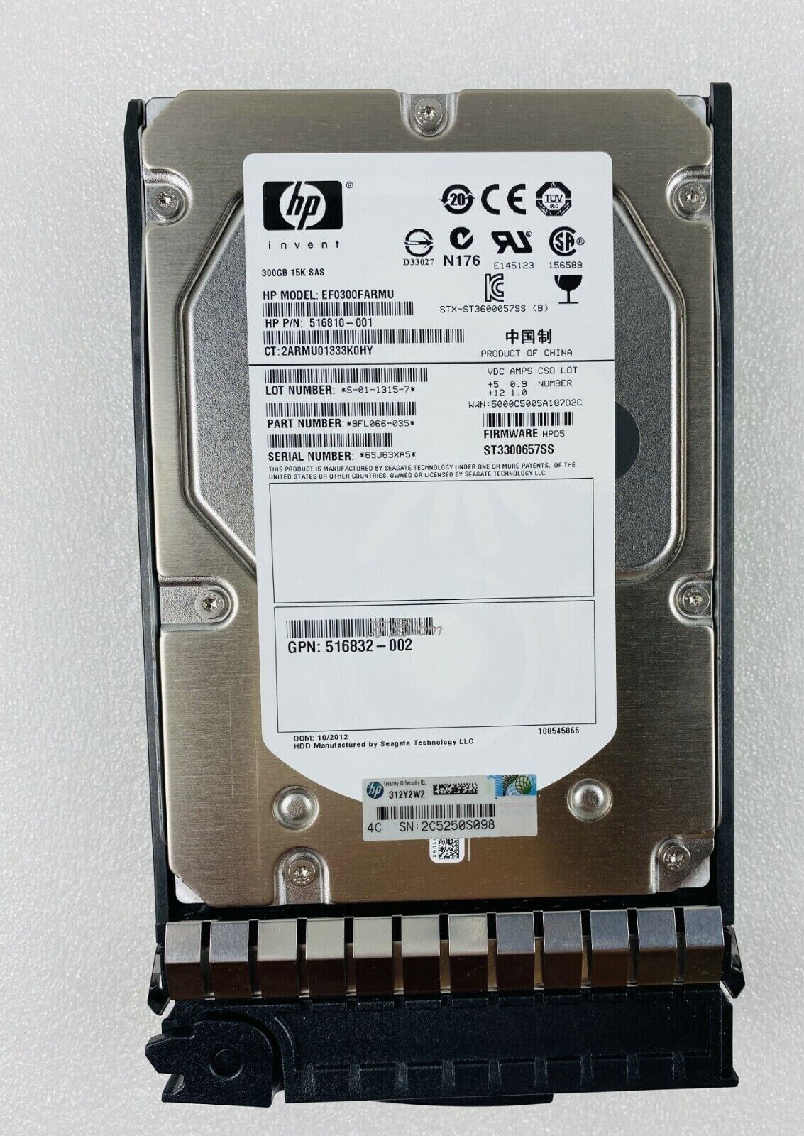 Compatible HP 516814-B21 516810-001 516832-002 300GB 15K 3.5" SAS Hard Drive HDD