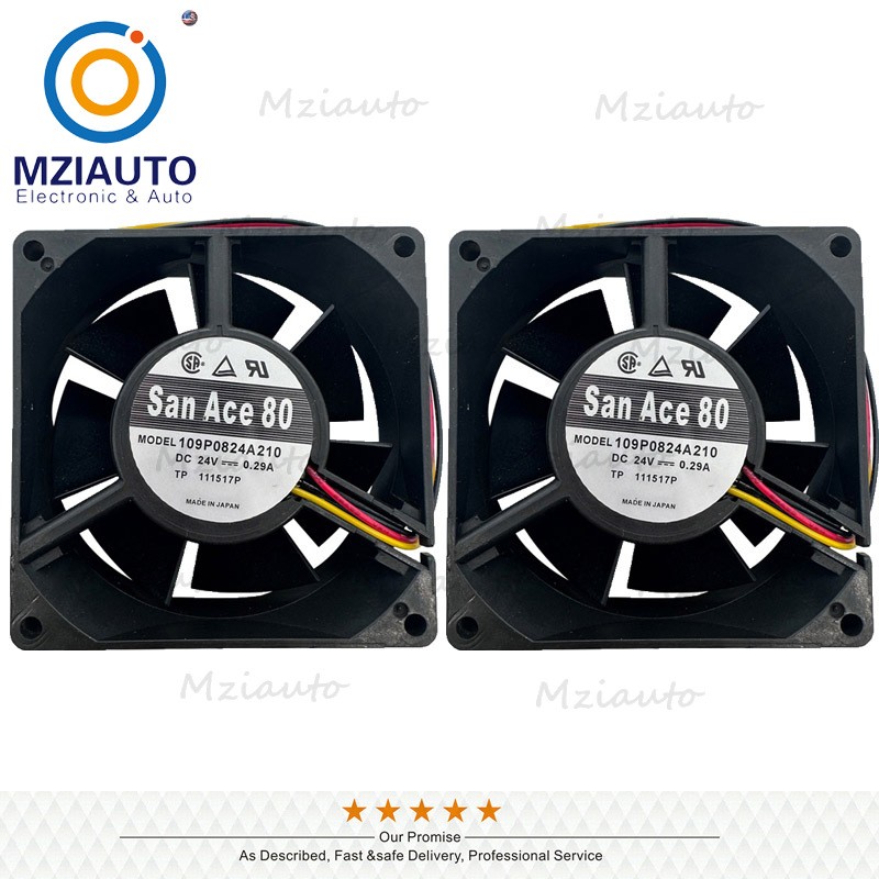 2PCS 3-Pin Inverter Cooling Fan For Sanyo SANACE80 109P0824A210 24VDC 0.29A 8032