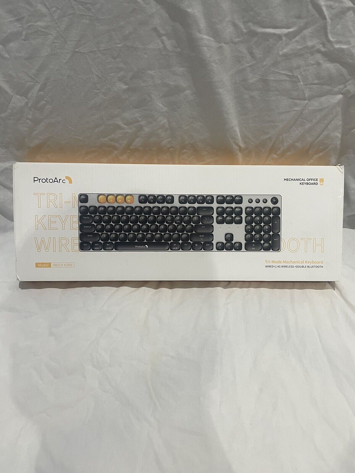 ProtoArc Backlit Bluetooth Mechanical Keyboard, K300 Wireless/Wired