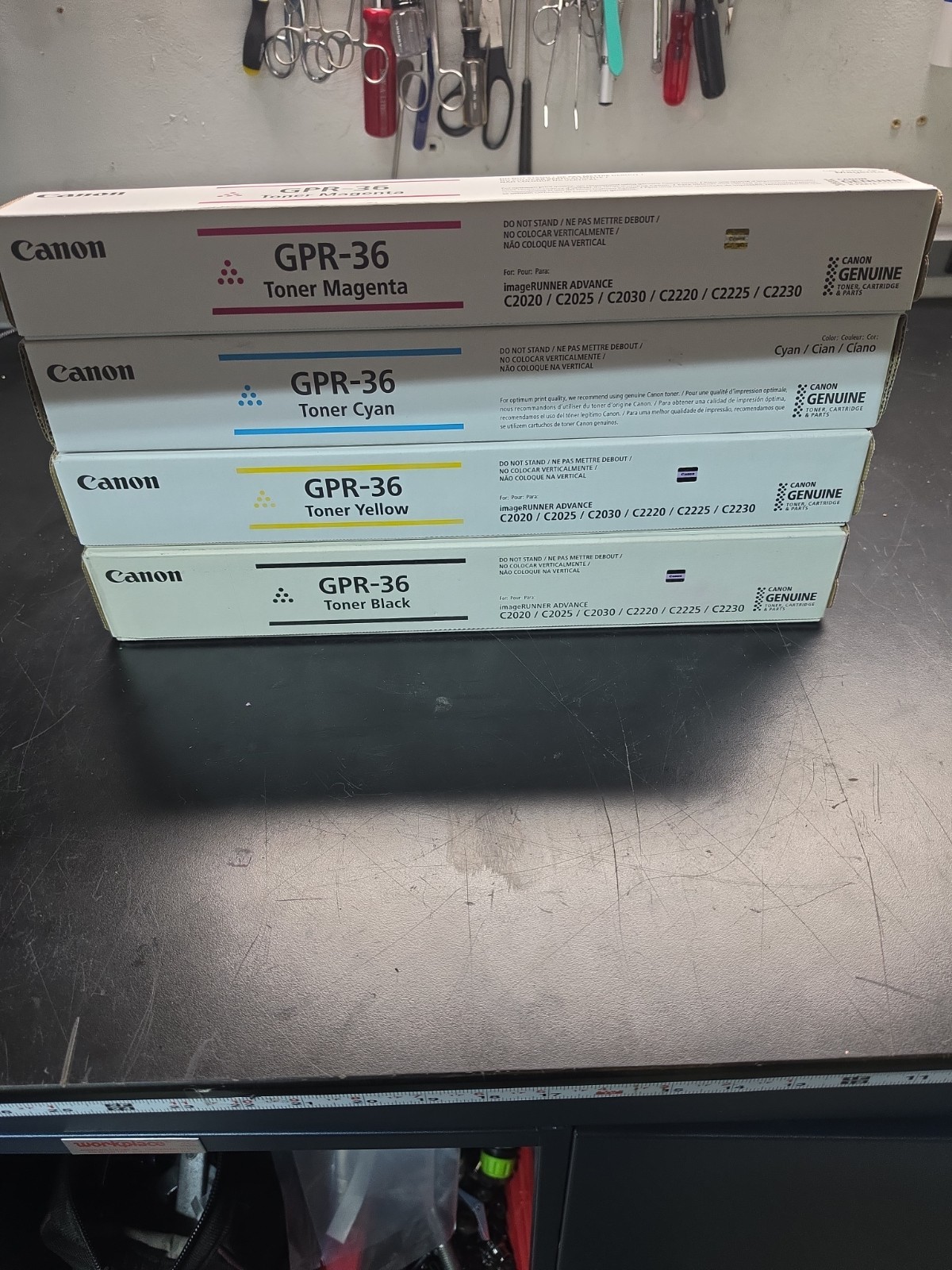 Canon GPR-36 Toner Cartridge 4-Pack Set Black Cyan Magenta Yellow Genuine
