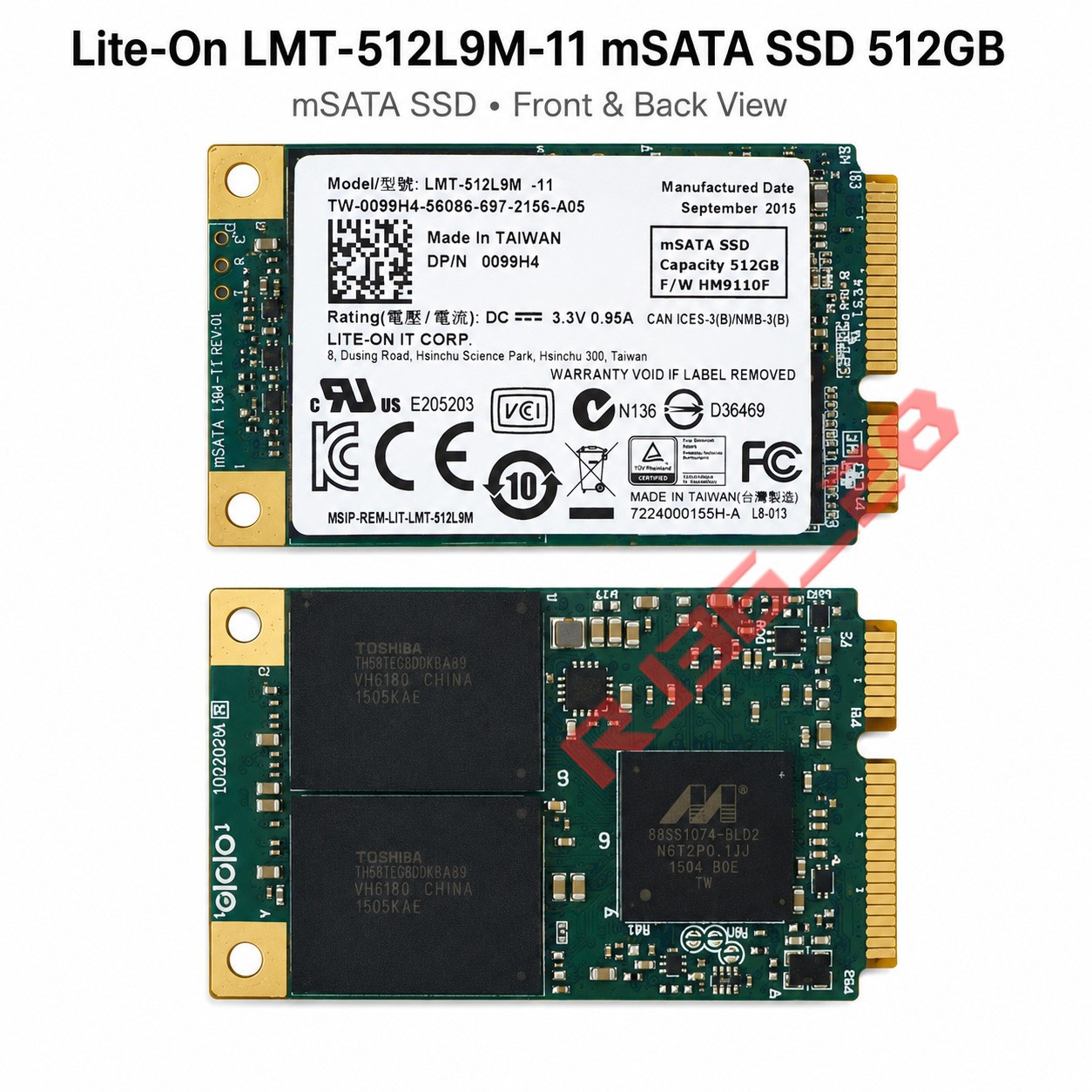 Genuine DELL 512GB mSATA P/N:0099H4 LITE-ON LMT-512L9M-11 SSD
