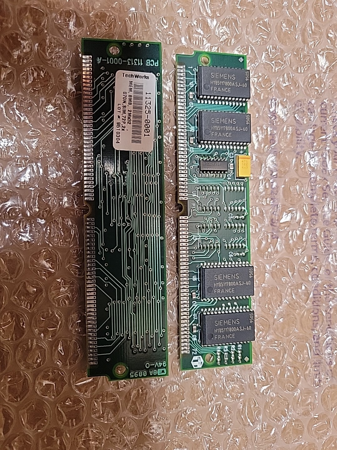 2x 32MB 8Mx32 FPM 72-pin 60ns Non-Parity SIMM Memory 64MB RAM Fast Page Mac PC