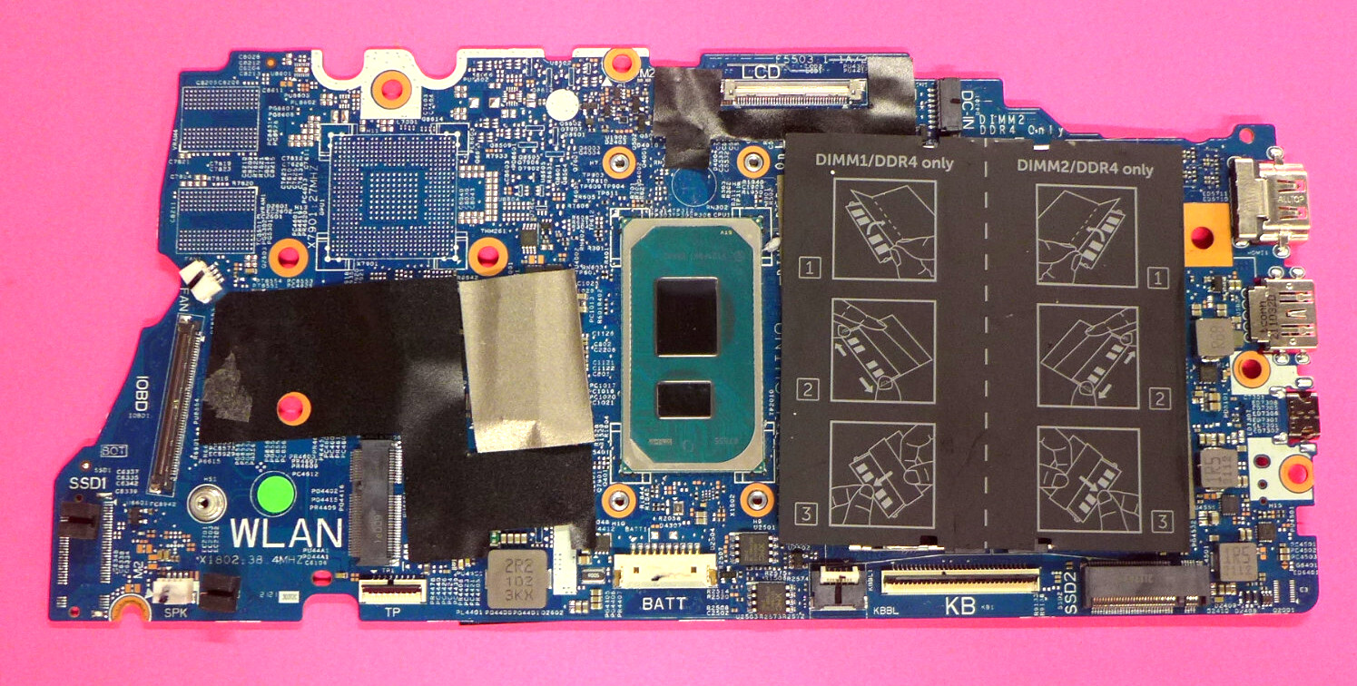 Dell Inspiron 5406 7506 Silver 2-in-1 Motherboard i7-1165G7 Quad Core VK62X
