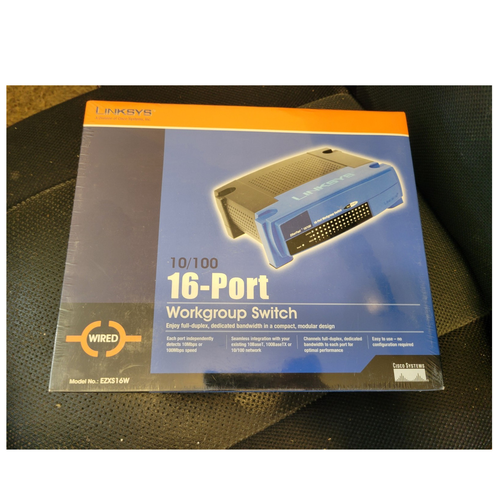 Linksys EZXS16W 16-Port 10/100 Fast Ethernet Unmanaged Switch RJ-45