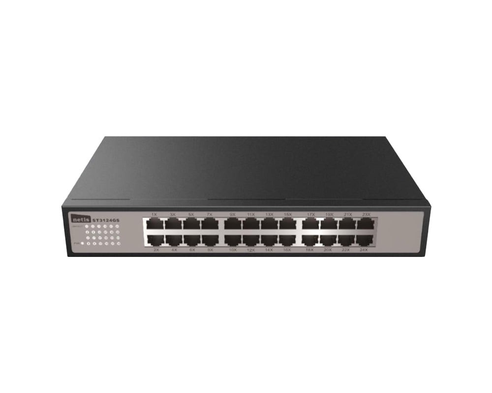 Netis ST3124GS 24-Port Gigabit Unmanaged Ethernet Switch - Rack Mount