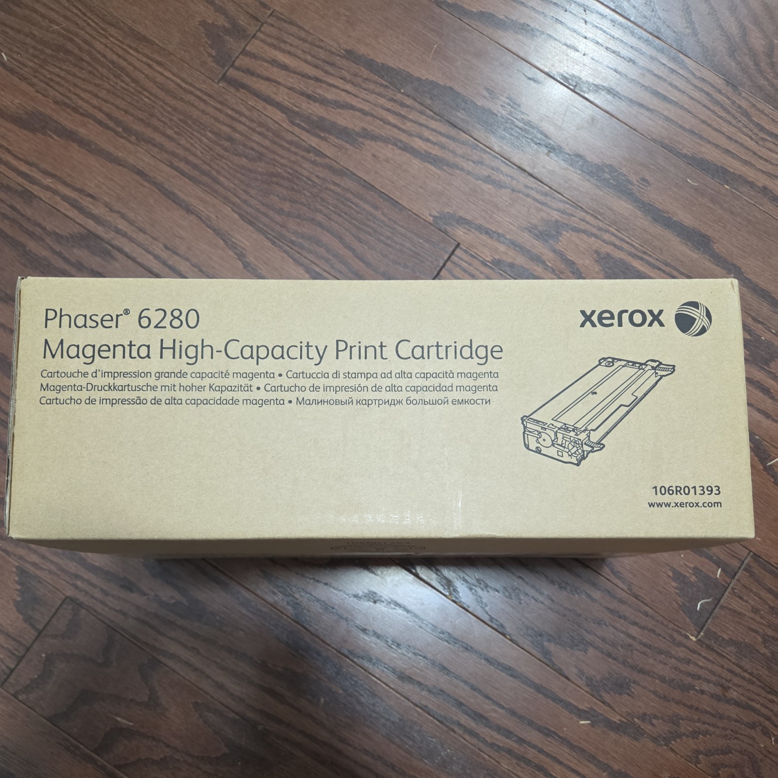 Genuine Xerox 106R01393 Phaser 6280 Magenta High Capacity Toner Cartridge - NEW