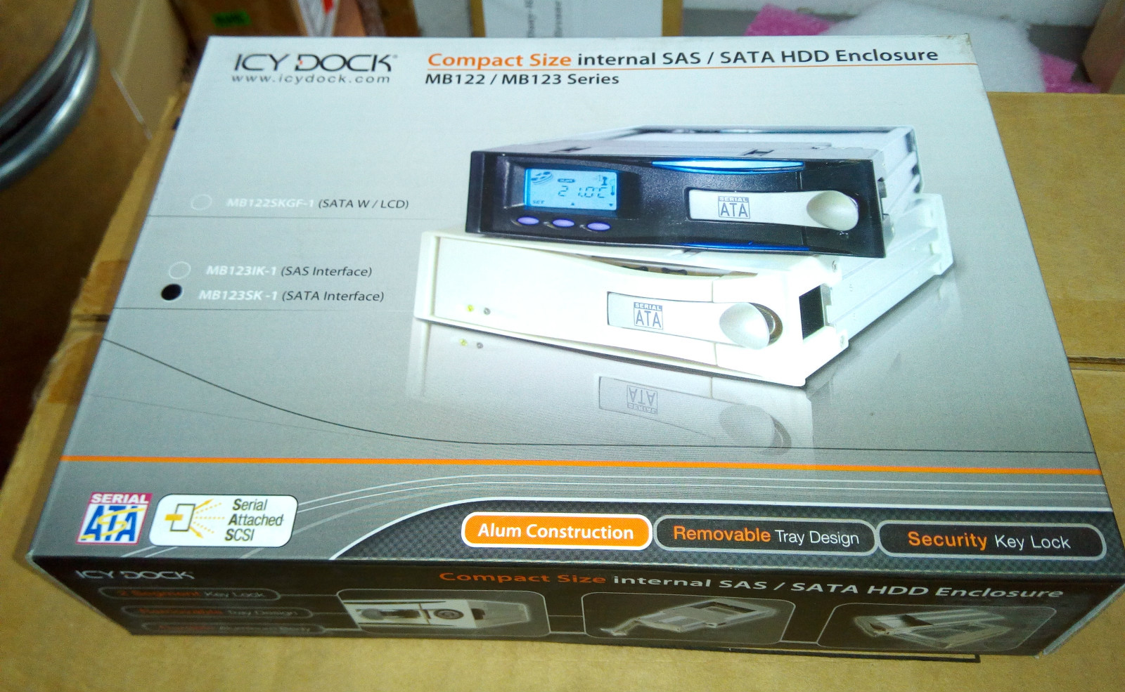5x ICY DOCK MB123SK-1 5.25" Internal Black SATA Mobile Rack - NEW in Box