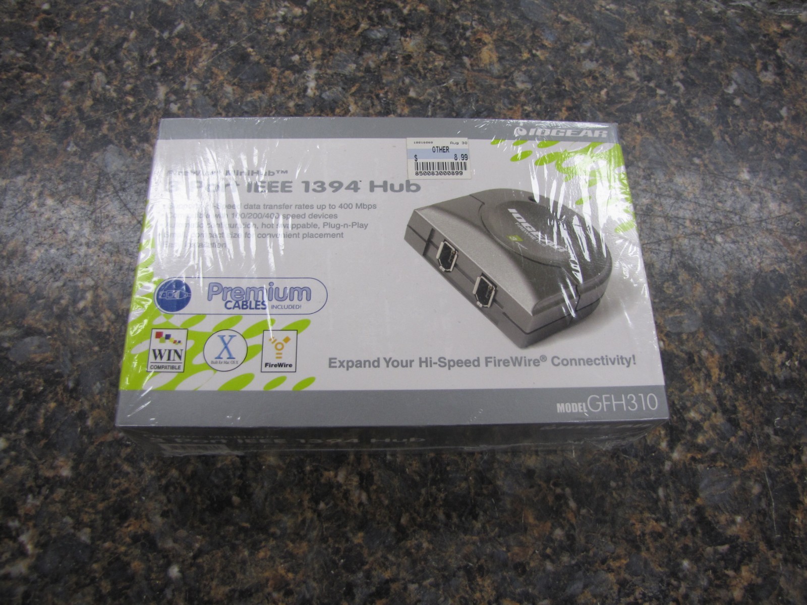 IOGEAR GFH310 3-Port IEEE 1394 FireWire MiniHub - NEW Sealed