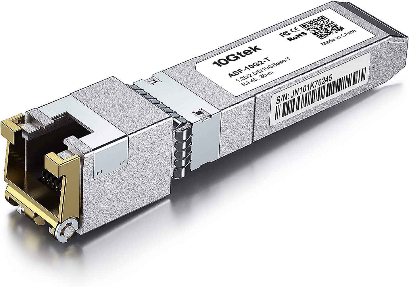 For Cisco SFP-10G-T-X, 10G SFP+ Copper RJ45 10GBase-T, 1G/2.5G/5G/10G, 30m