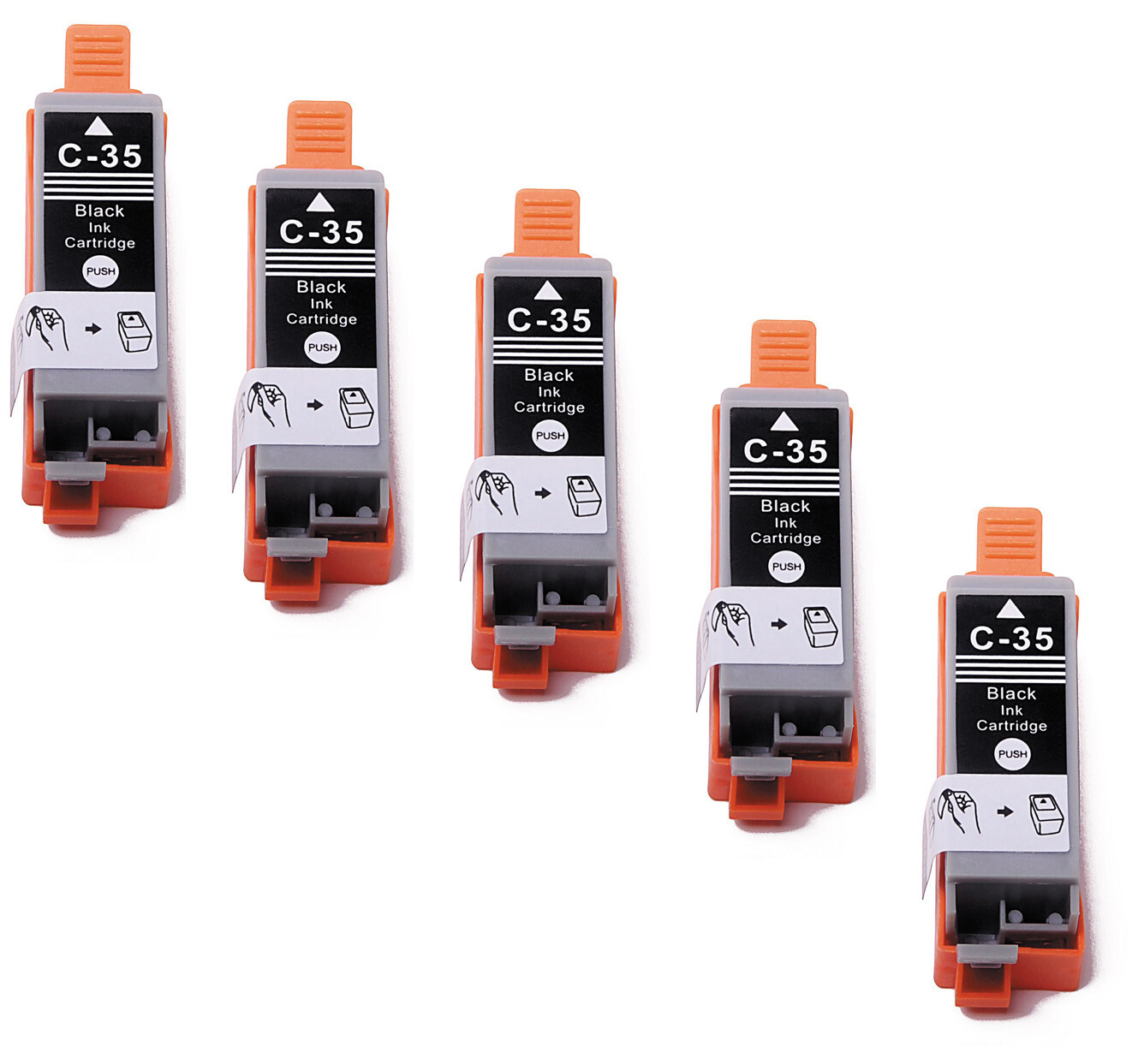 5PK Black Ink Cartridges for PGI-35BK Canon Pixma iP100 iP110 TR150 Printer