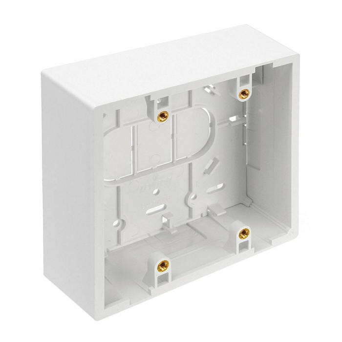 Leviton 42777-2WA Surface-Mount Back Box Dual-Gang 1.89 inch Depth White