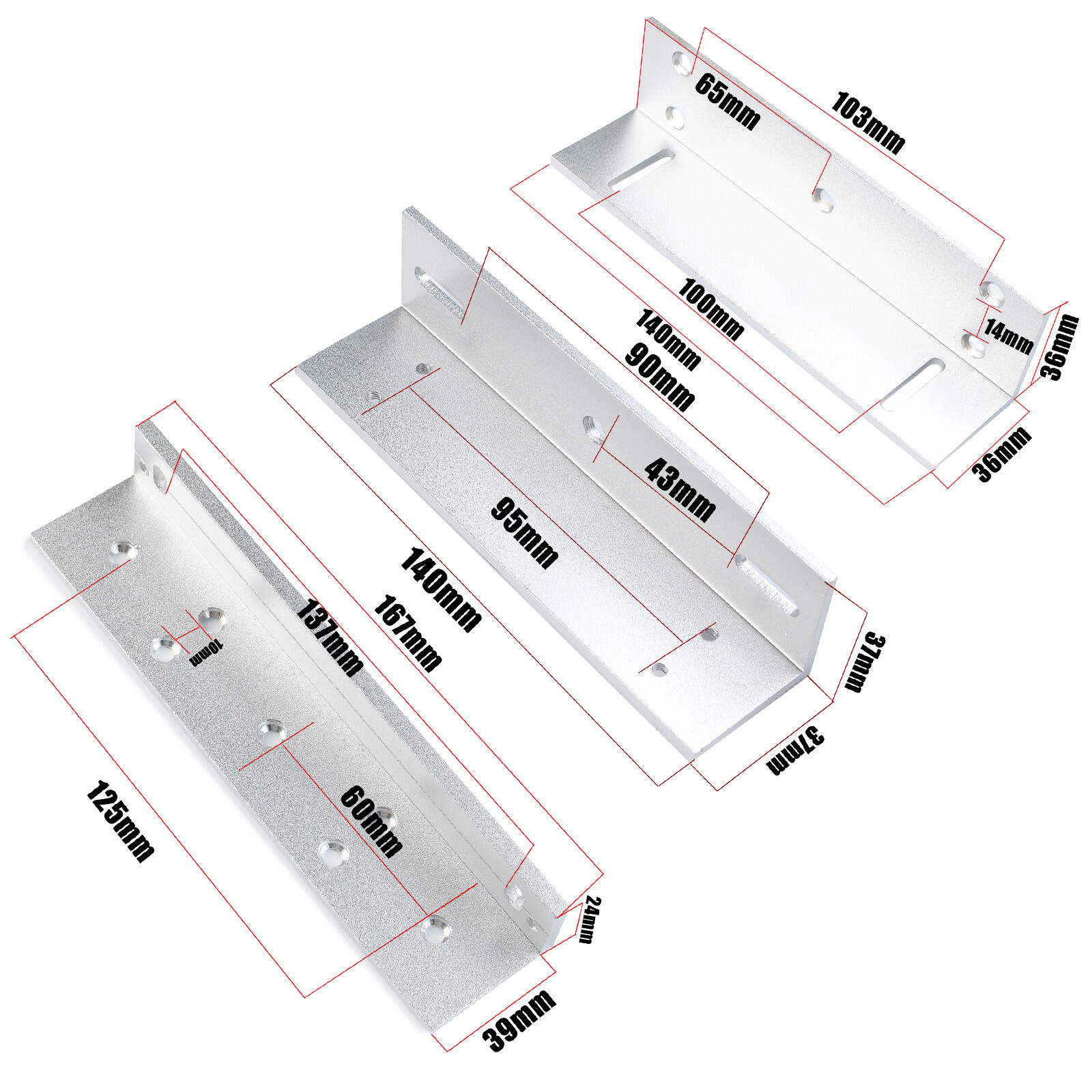 ZL Bracket For for Electric Magnetic security Lock Inward Door 180KG 350Lbs New