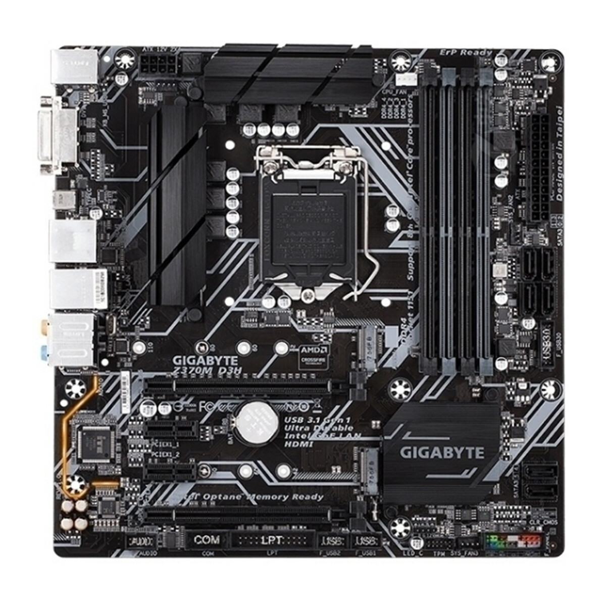 For GIGABYTE Z370M DS3H motherboard LGA1151 DDR4 64G HDMI+DVI M-ATX Tested ok