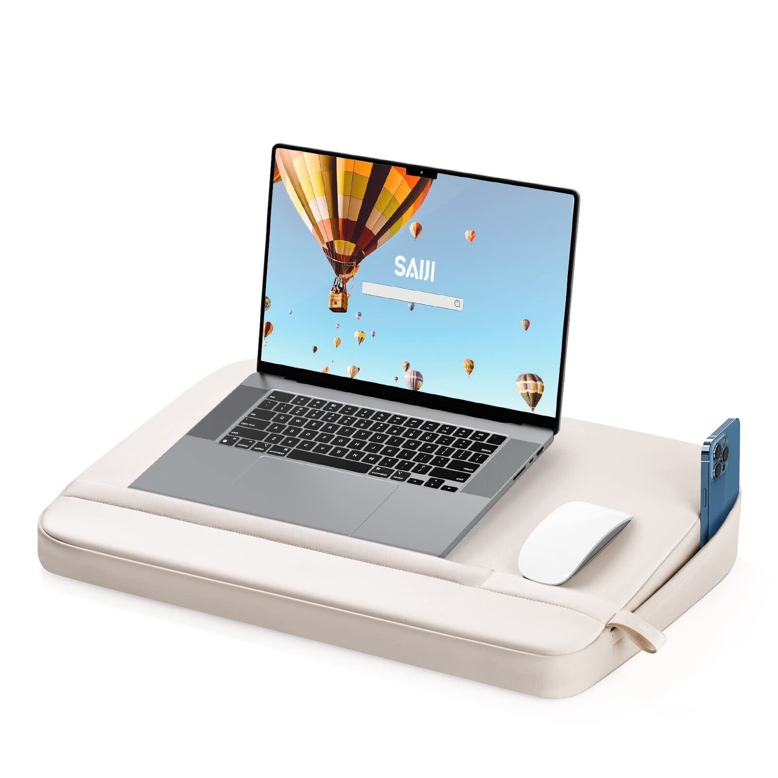 SAIJI Laptop Lap Desk with Pillow Cushion, Ultra Lightweight Portable Compute...
