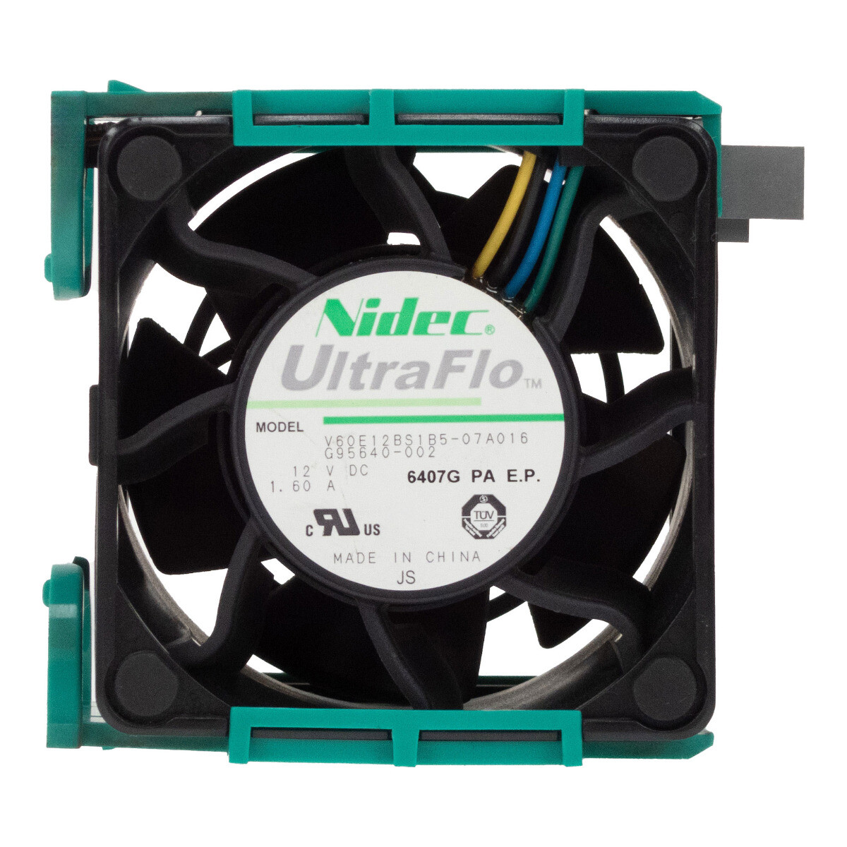 NIDEC ULTRAFLO V60E12BS1B5-07A016 G95640-002 6-PIN 12V 1.6A 60x60x38mm with FRAME
