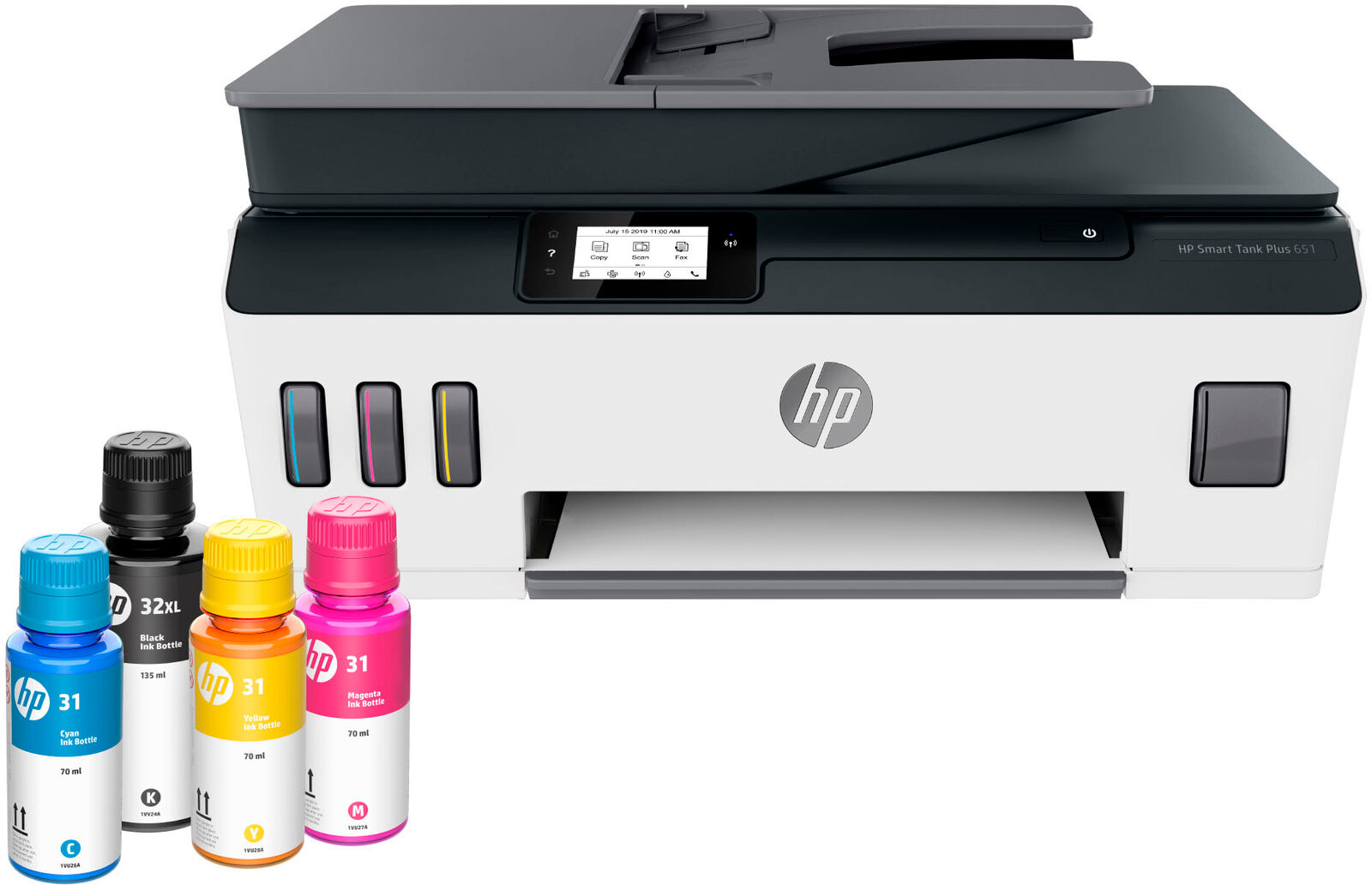HP - Smart Tank Plus 651 Wireless All-In-One Supertank Inkjet Printer with up...