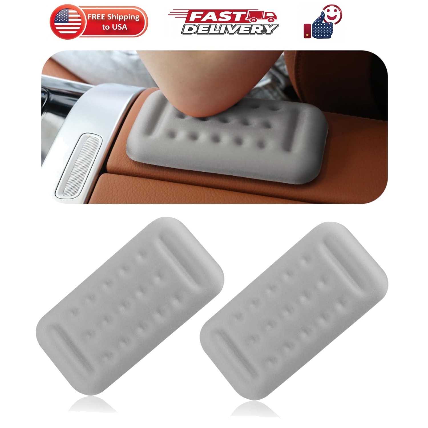 2PCS Car Arm Rest Elbow Pads,Comfortable Car Arm Rest Cushion with Memory Foa...