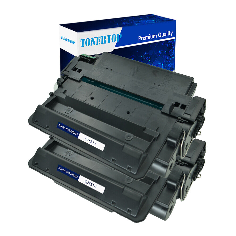 2 Pack Toner Cartridge for HP 51X Q7551X LaserJet M3027 M3027X MFP M3035 Printer
